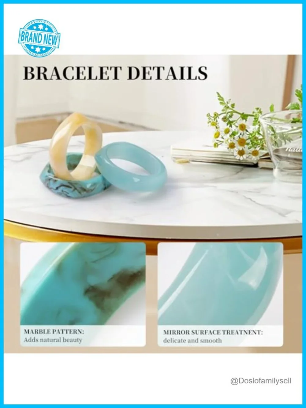 Chunky Resin Acrylic Bangle Bracelet Set, Geometric Cuff Wristband, Stackable